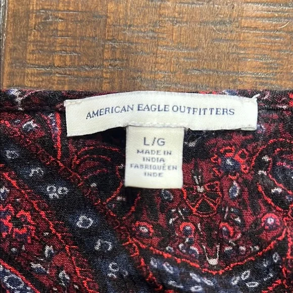American Eagle Outfitters dress Red Tie Front - Picture 2 of 3